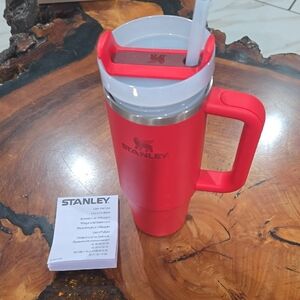 Stanley Crimson Travel Tumbler with Handle New Never Use